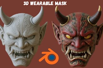 design 3d cosplay helmet mask amor stl for printing wearable cosplay props
