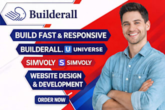 build fast responsive builderall universe simvoly website design development