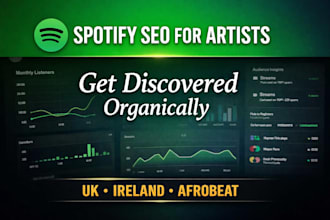 do spotify SEO and profile optimization for UK and irish independent artists