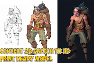 convert 2d drawing, image to 3d printable model, png to stl for 3d printing