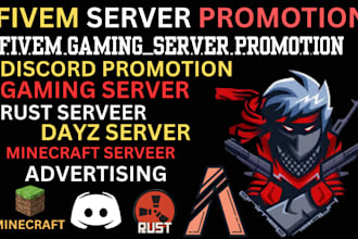 discord server promotion, fivem server gaming rust, minecraft rp organic growth,