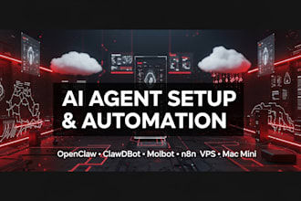 setup openclaw, hermes, clawdbot, molbot, n8n, social media automation, ai agent