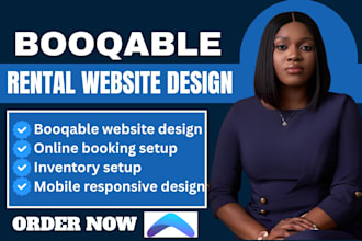 design booqable rental website for car event party camera and equipment business