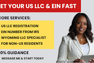 register your US llc, ein and open your US company for non residents