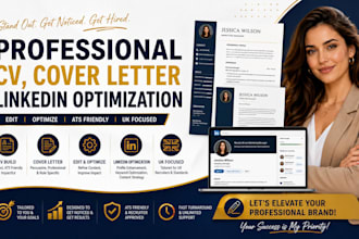 write professional resume CV build cover letter edit optimize linkedin design uk
