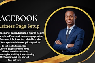 do facebook business page setup profile image, cover design
