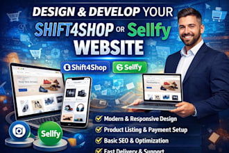 design and develop your shift4shop or sellfy website