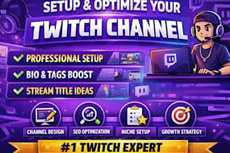 create a professional twitch channel setup