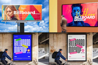 add your design to a billboard, yard sign, signage, signboard, or outdoor ads