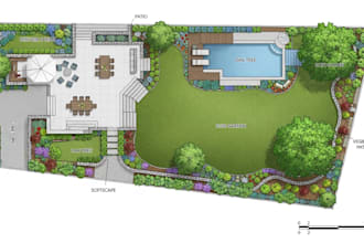 design landscape architecture, site plans, master plans, and plot plan