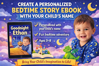 create a personalized bedtime story ebook with your child name