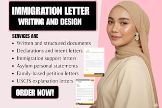 write US professional immigration letters affidavits and petitions asylum