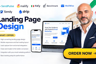 create sendpulse mailify italy benchmark mailwizz sendy drip landing page design