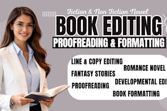 developmental edit, proofread and critique your manuscript