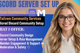 do custom discord community server setup and moderation