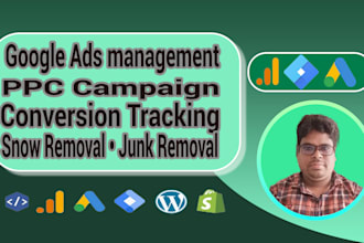 run google PPC ads for snow and junk removal in the USA UK and canada