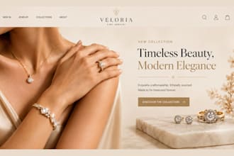 design jewelry store earrings shopfy store necklace store with elegant design