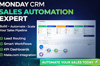 do monday com crm automation, leads capture workflow for business