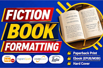 do book formatting, amazon kdp, ingramspark and lulu paperback formatting