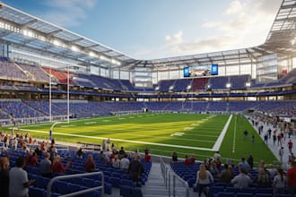 create 3d stadium, sports arena and complex with photorealistic rendering