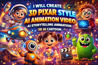 create 3d pixar style ai animation video ai storytelling animation 3d ai cartoon