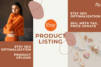 do etsy SEO product listing and product upload