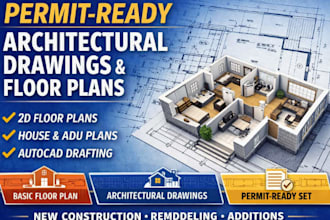permit ready architectural house plan 2d floor plan mep elevation city permit