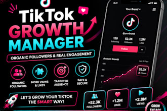 manage tiktok marketing and promotion for organic follower growth