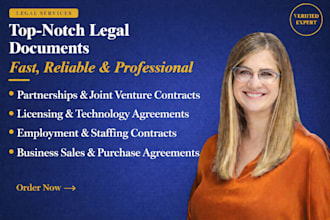 draft legal contracts, agreements and documents