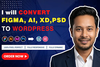 convert figma to wordpress or figma to elementor website