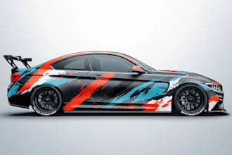 vehicle wrap design, car wrap design, van wrap design