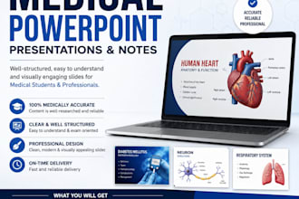 create professional medical powerpoint presentation and notes