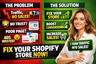 fix your shopify store with traffic but no sales and increase conversion rate