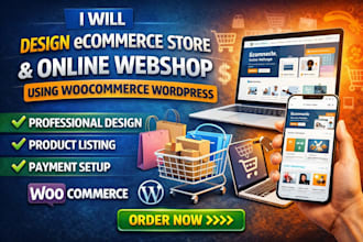 design ecommerce store and online webshop using woocommerce wordpress