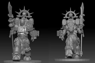 sculpt 3d miniature, warhammer 3d figurine tabletop dnd 3d model for 3d printing