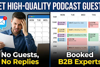 do b2b podcast guest booking and outreach to fill your calendar