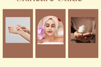 design aesthetic pinterest pins for skincare and beauty brands