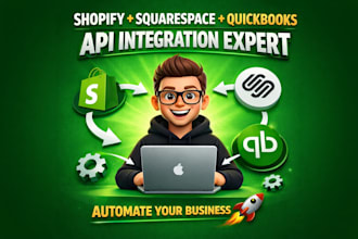 do shopify, squarespace quickbooks API app integration for your business