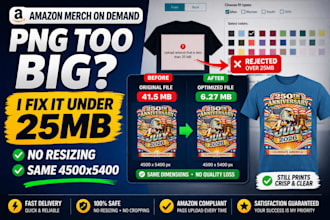 optimize your amazon merch on demand pngs under 25mb