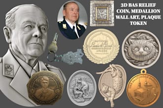 do 3d coin model 3d jewelry cad design bas relief cnc medallion mold 3d printing