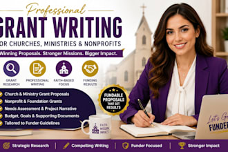 research and write church, ministry, and nonprofit grant proposals
