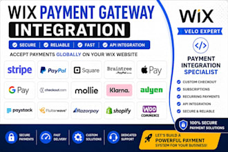 integrate wix payment gateway stripe paypal custom payment with wix velo api
