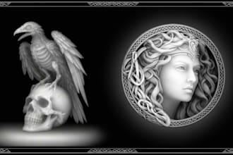 jpeg to stl, 3d relief depth map for cnc router wood laser engraving 3d printing