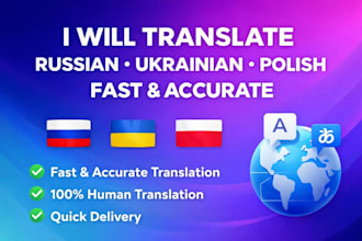 translate russian, ukrainian and polish texts