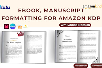 format manuscript, ebook for amazon kdp with adobe indesign
