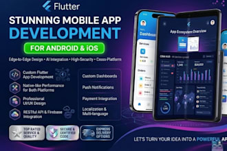 develop your flutter mobile app for andriod and IOS