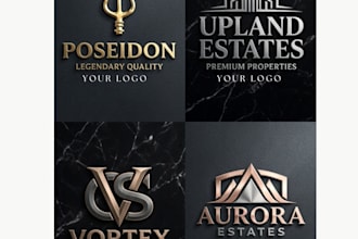 design 4 luxury heraldic and metallic gold logo in 3 hours