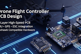 design esc and drone flight controller pcb, stm32 schematic and pixhawk firmware