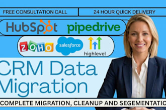 migrate data salesforce pipedrive spreadsheets  hubspot zoho ghl data migration