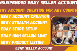 create unsuspended ebay seller account for all country, ebay store setup